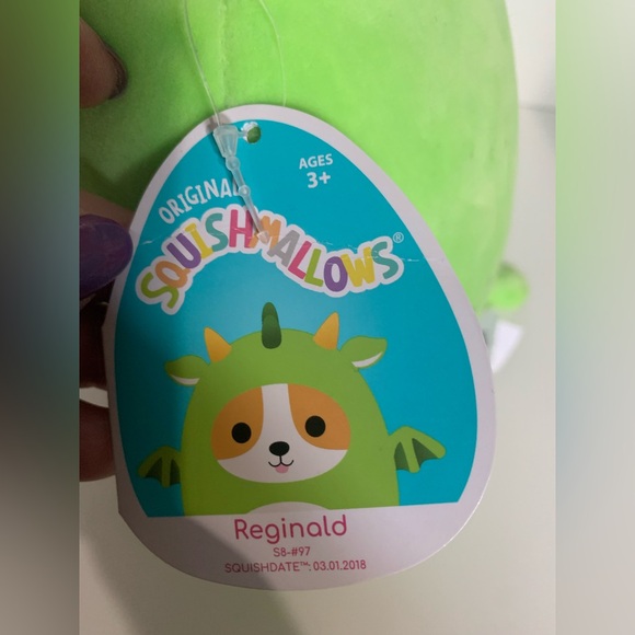 NWT Squishmallow Reginald Dog Dressed As Dragon - 2021 Tag - Picture 3 of 3